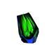 Pear Vase Mini Aquamarine Reseda Moser Mouthblown Hand-cut Crystal Glass H5'