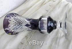 Purple Cut to clear Crystal Vase Val St Lambert Medici Marked Extremely Rare