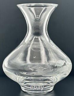 Queen Lace Cut Crystal Decanter Vase American Wildlife Series Quail Bird 20 oz