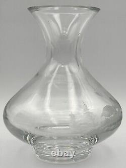 Queen Lace Cut Crystal Decanter Vase American Wildlife Series Quail Bird 20 oz