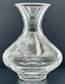 Queen Lace Cut Crystal Decanter Vase American Wildlife Series Quail Bird 20 oz