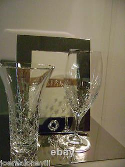 RALPH LAUREN HOLLYWOOD HILLS CRYSTAL VASE & GLASS With VOWS FRAME WEDDING SET