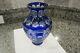 Rare Cobalt Blue Poland Cut To Clear Crystal Vase 10 H Crystal Clear