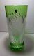 Rare Waterford Crystal Alan Prestige (2010) Lime Green Cut To Clear Vase 14