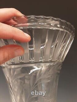 Rare Antique FRY Signed American Brilliant Cut Glass Vase ABCG