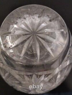 Rare Antique Victorian American Brilliant Cut Crystal Glass Vase Centerpiece