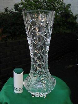 Rare Deep Cut Irish (waterford Crystal Vase) Very Heavy Lots More Look