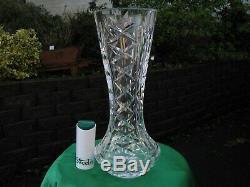 Rare Deep Cut Irish (waterford Crystal Vase) Very Heavy Lots More Look
