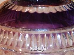 Rare! Large Czechoslovakian Amethest Cut Crystal Vase