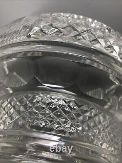 Rare Signed Vintage Waterford Crystal Centerpiece Footed Bowl, Irish Master Cut