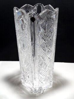 Rare Vintage Waterford Crystal Master Cutter 14 Square Vase Made In Ireland