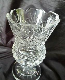 Rare Vintage Waterford Crystal Thistle 7 Cut Crystal Master Cutter Vase #25