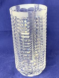 Rare Waterford Horizonal Cut Crystal Vase Signed by Roy Cunningham