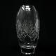 Rogaska 8 Cut Crystal Vase With Art Deco Crosshatch And Pineapple Pattern
