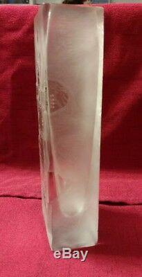 Rosenthal Vase Etched Cut Frosted Crystal Glass by Bjorn Wiinblad #1 of 2