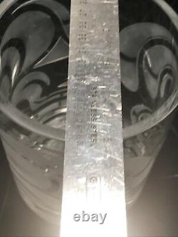 Rosenthal Vase Etched Swirls Cut Frosted Crystal Glass by Bjorn Wiinblad Rare7x5
