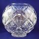 Round Bouquet Vase Waterford Crystal Signed Footed Old Mark Oval Cut 7 3/4