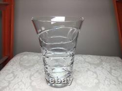 Royal Doulton SATURN Clear Cut Crystal Vase 8.75 Discontinued
