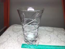 Royal Doulton SATURN Clear Cut Crystal Vase 8.75 Discontinued