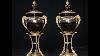 Russian Cut Glass Urns Vases Stands Imperial