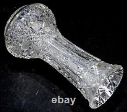 STUNNING! Antique ABP AMERICAN BRILLIANT PERIOD Crystal CUT GLASS Flower Vase