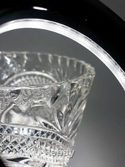 STUNNING RARE Bohemian Czech Vintage Crystal 8.25.38 Thick Tall Vase Hand Cut