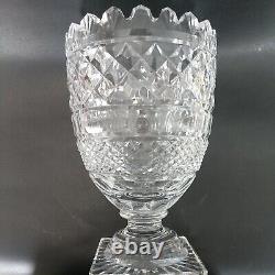 STUNNING Vintage Waterford Crystal 10 Footed Pedestal Urn Trophy Vase Signed