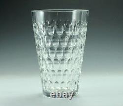 Saint Louis (St. Louis) Cristal France Cut Crystal Vase, Repeating oval design