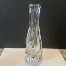 Saint St. Louis Signed Large And Heavy French Cut Crystal Flower Vase 9
