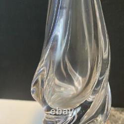 Saint St. Louis Signed Large And Heavy French Cut Crystal Flower Vase 9