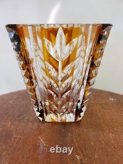 Sale! Marked Down Was 165.00 Bohemian Czech Crystal Cut To Clear Vase