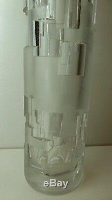 Scandinavian MID Century Art Glass Cut Crystal Vase