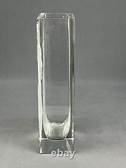 Sevcík Hand-Cut Bohemian Crystal Art Nouveau La Nature Etched Vase c. 1993