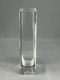 Sevcík Hand-Cut Bohemian Crystal Art Nouveau La Nature Etched Vase c. 1993