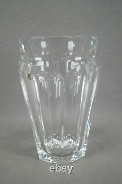 Signed Baccarat France Nelly Pattern Clear Cut Crystal 6 5/8 Inch Tall Vase