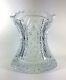 Signed Cut Crystal Hourglass Vase Stars And Buttons