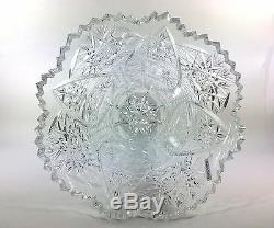 Signed Cut Crystal Vase Buttons and Daisies