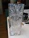 Signed Dresden 11 3/4 Inch Cut Crystal Glass Vase