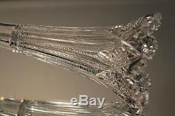 Signed Hawkes ABP Cut Glass Crystal Trumpet Vase 10 Tall Brunswick Pattern