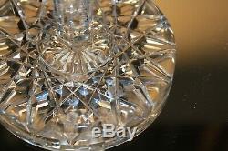 Signed Hawkes ABP Cut Glass Crystal Trumpet Vase 10 Tall Brunswick Pattern