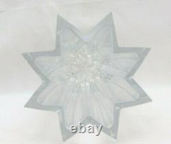 Signed Heavy Crystal Multi Point Star Shaped Cut Glass Dartington Crystal Vase