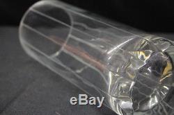 Signed Vintage KURT STROBACH Hand Cut Lead Crystal 11 Cylinder Flower Vase