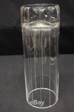 Signed Vintage KURT STROBACH Hand Cut Lead Crystal 11 Cylinder Flower Vase