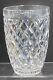 Signed Waterford Hand Cut Glass Vase Irish Crystal