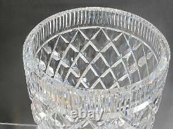 Signed Waterford Hand Cut glass vase Irish Crystal