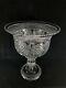 Signed Yasemin Cut Glass Punch Bowl Or Vase 15.5 Quality Turkish Repro Vf