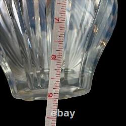 St. Louis Crystal Symphonie Pattern Flame Cut Heavy Ribbed Vase With Box RARE
