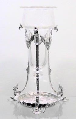 Sterling Silver & Cut Crystal Posy Vase 1897