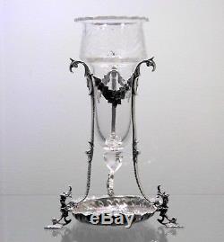 Sterling Silver & Cut Crystal Posy Vase 1897