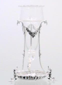 Sterling Silver & Cut Crystal Posy Vase 1897